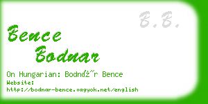 bence bodnar business card